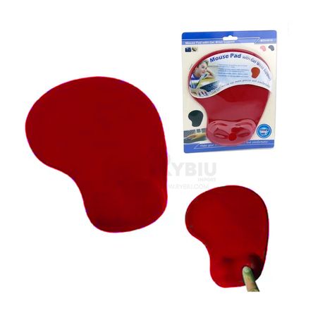 Mouse Pad Ergonomico Color Rojo para Escritorio