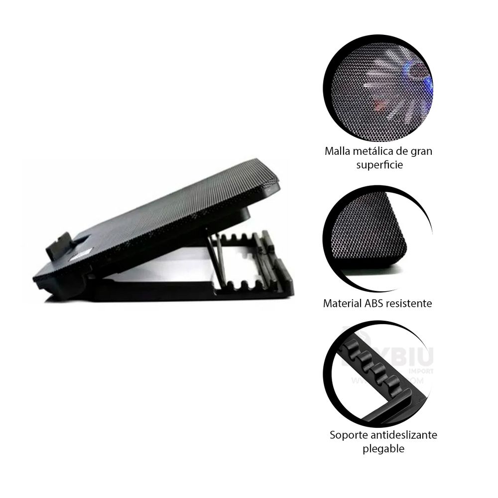 Soporte Ventilador para Laptop Color Negro Soporte Ventilador para Laptop Color Negro