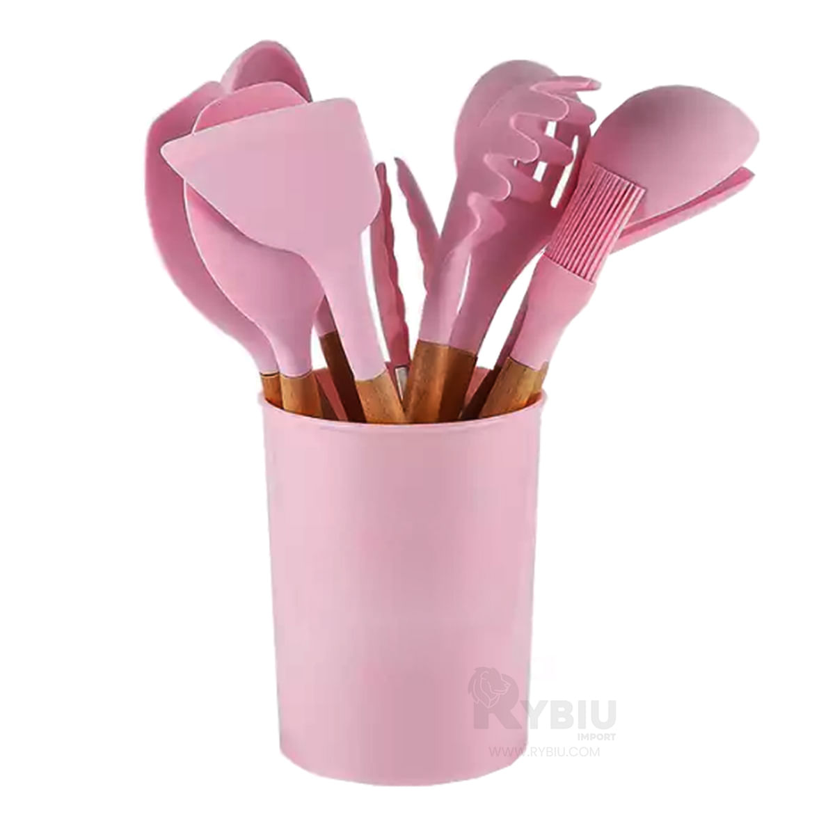 Kit de 12 Piezas de Utensilios para Cocina Rosa - Promart