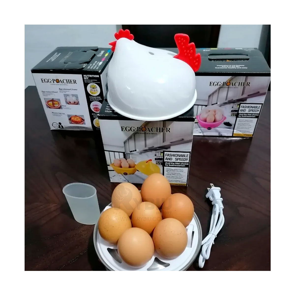 Hervidor de Huevos al Vapor en Forma de Gallina - Promart