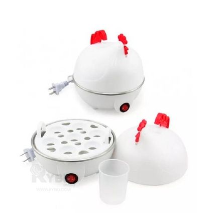 Hervidora de Huevos Blanco en Forma de Gallina