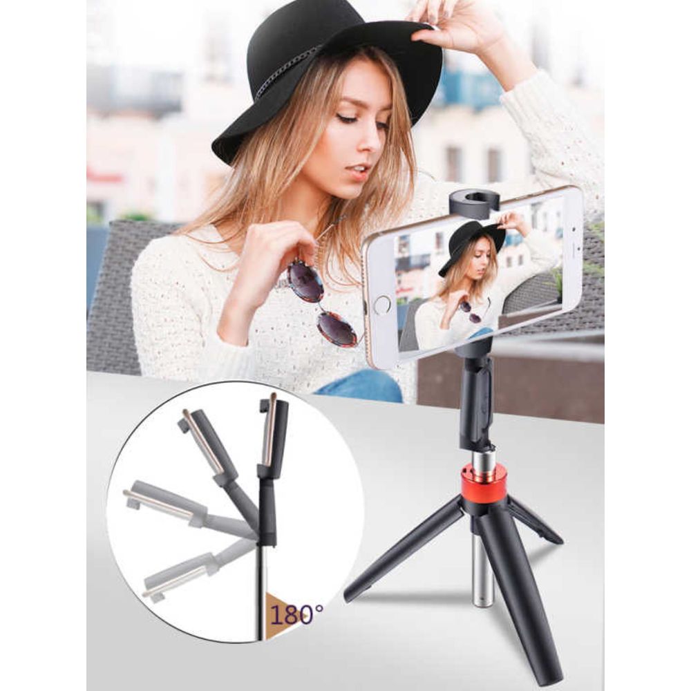 Selfie Stick Gimbal Con Giro Plegable y Disparador Bluetooth 4 Promart