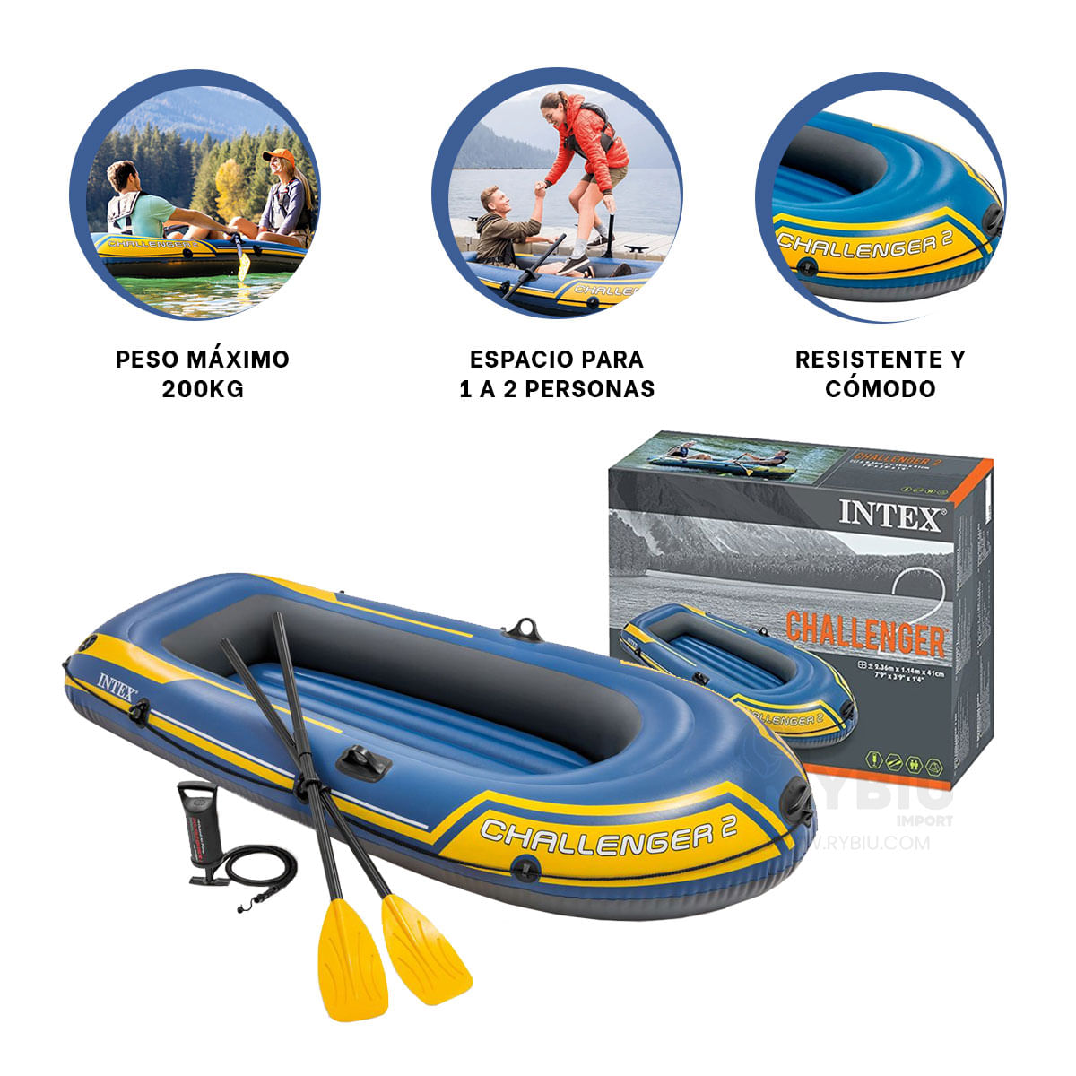 Bote Challenger 2 de Tipo Inflable Color Azul