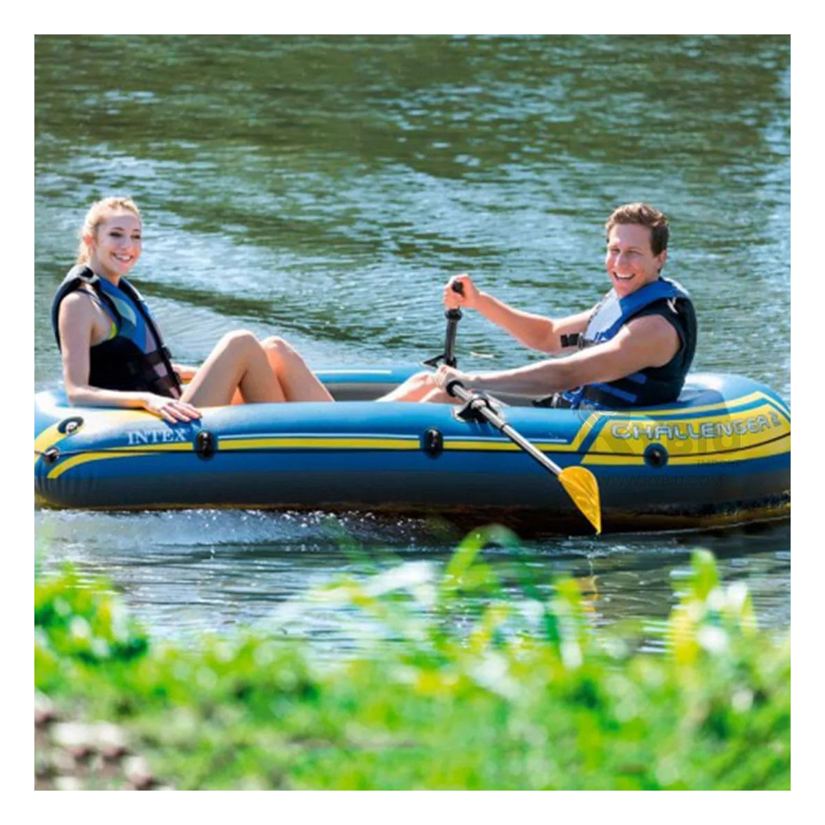 Bote Inflable Modelo Challenger 2 de Color Azul