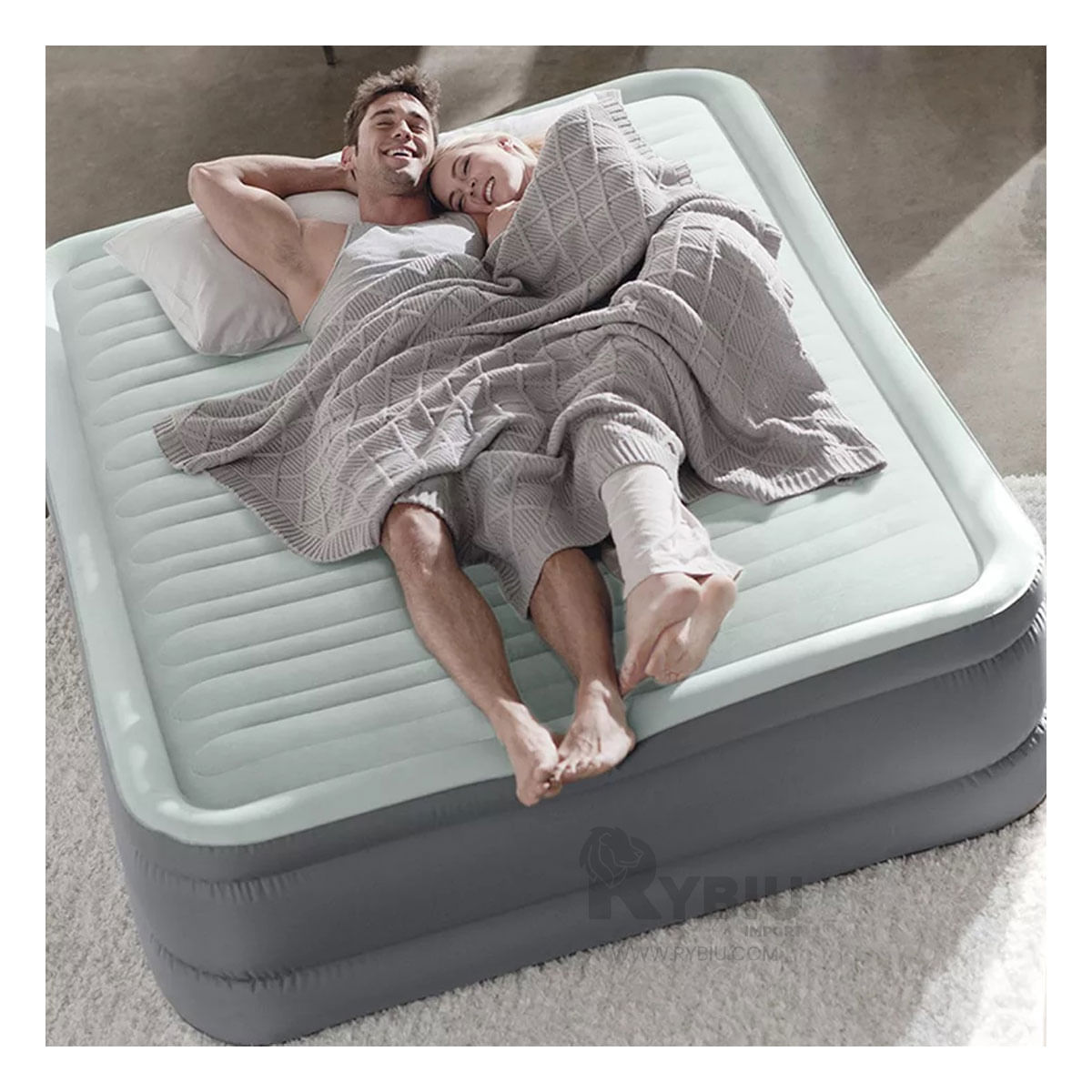 Cama Colchon Intex Gris de Gran Resistencia