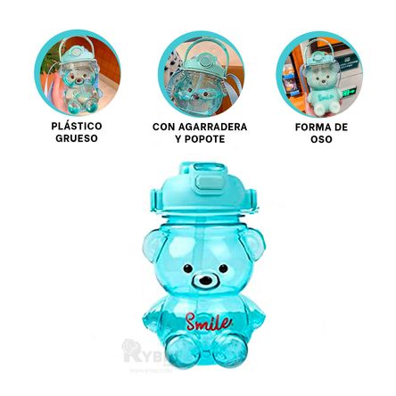 Tomatodo de Osito Botella Kawaii Color Verde