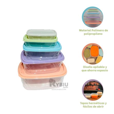 Agradable Juego de Taper para Uso de Alimentos Agradable Juego de Taper para Uso de Alimentos