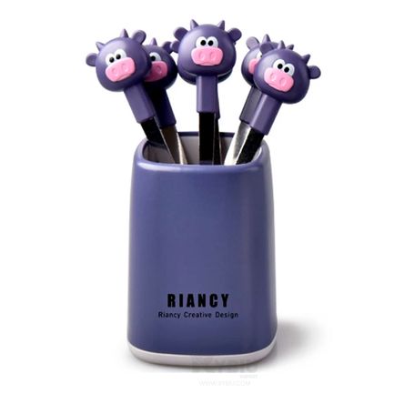 Set de Mini Tenedores con Diseño Animal Toro