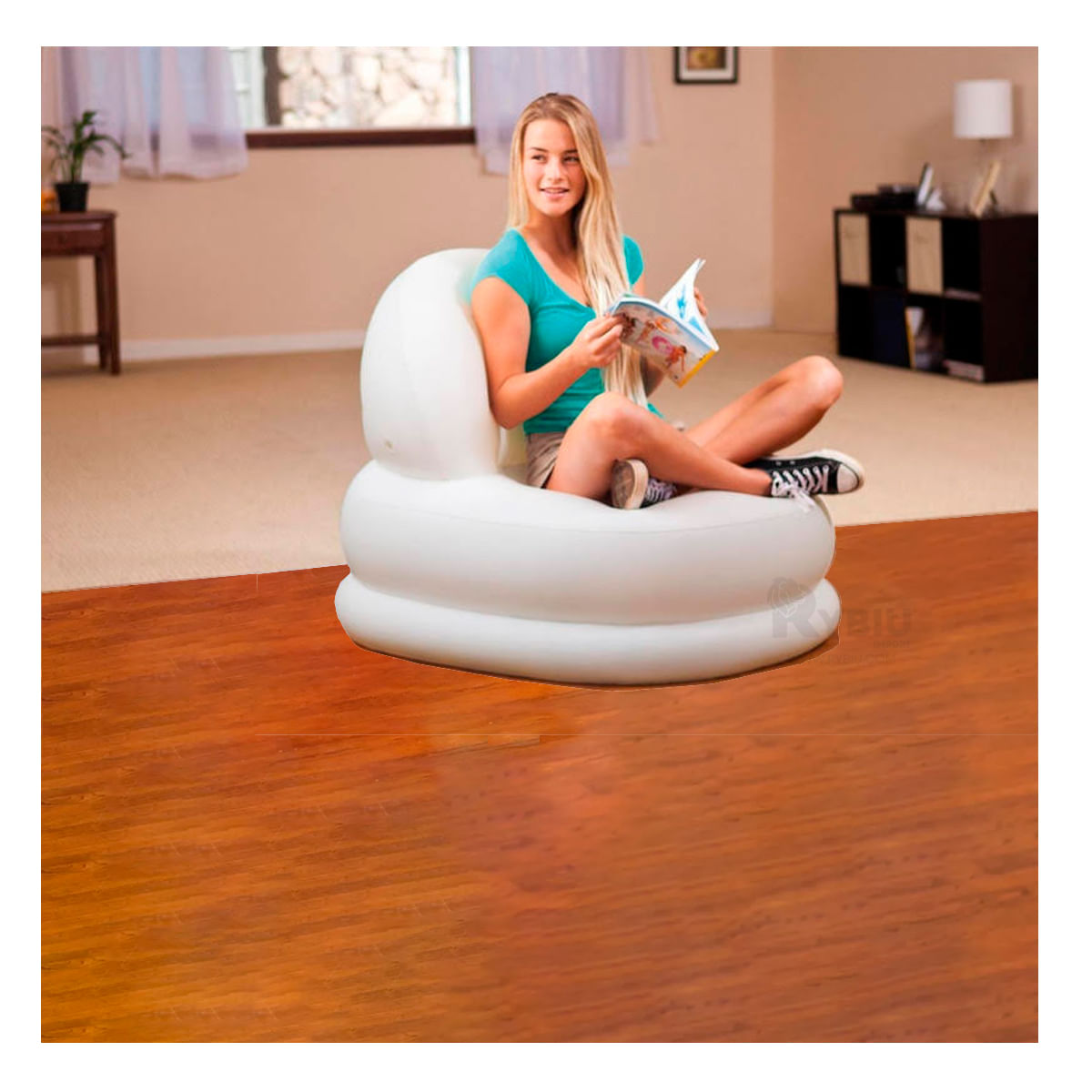 Sofa Inflable para Terraza de Color Blanco