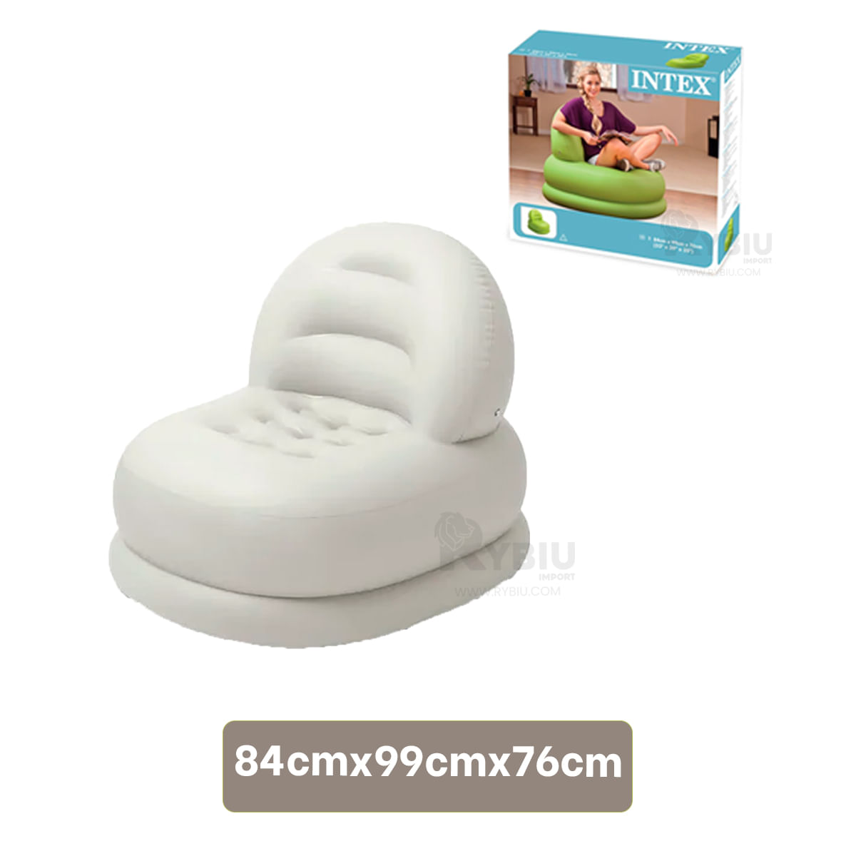 Comodo Sofa Inflable para Dormitorio Blanco