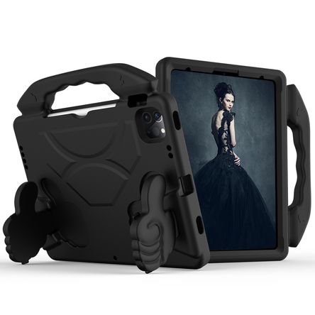 Funda para Samsung Galaxy Tab S6 Lite Gomas 360 Color Negro Resistente a Caidas y Golpes