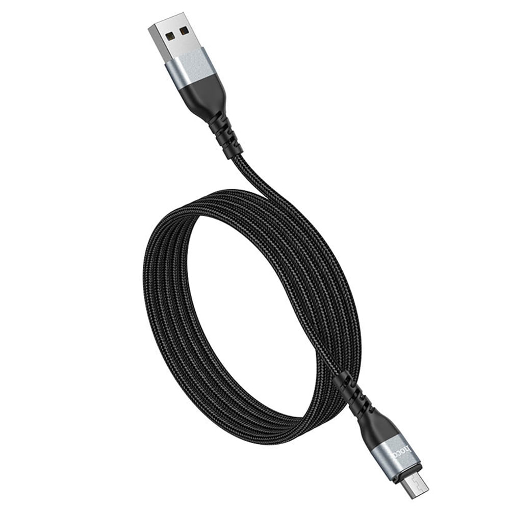 Cable USB A Micro USB V8 1.2m Hoco U96 Negro De Calidad y Durabilidad Cable USB A Micro USB V8 1.2m Hoco U96 Negro De Calidad y Durabilidad