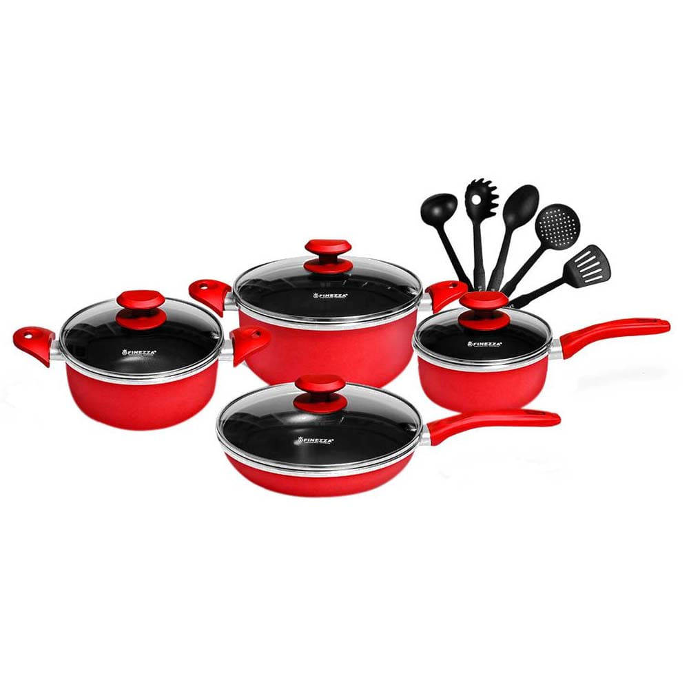 Set de Ollas Antiadherentes Finezza FZ-1625T-2 Rojo - Promart