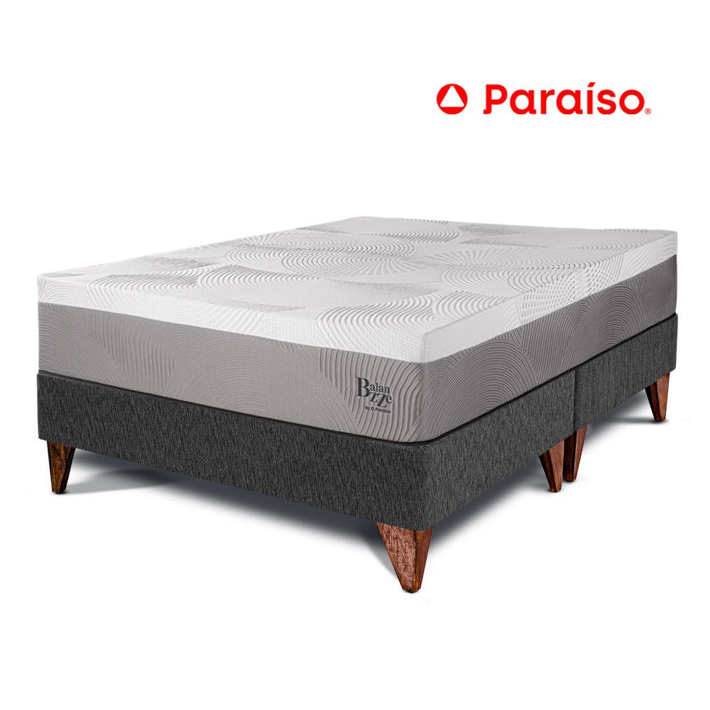 Cama Europea Balanzze King Gris