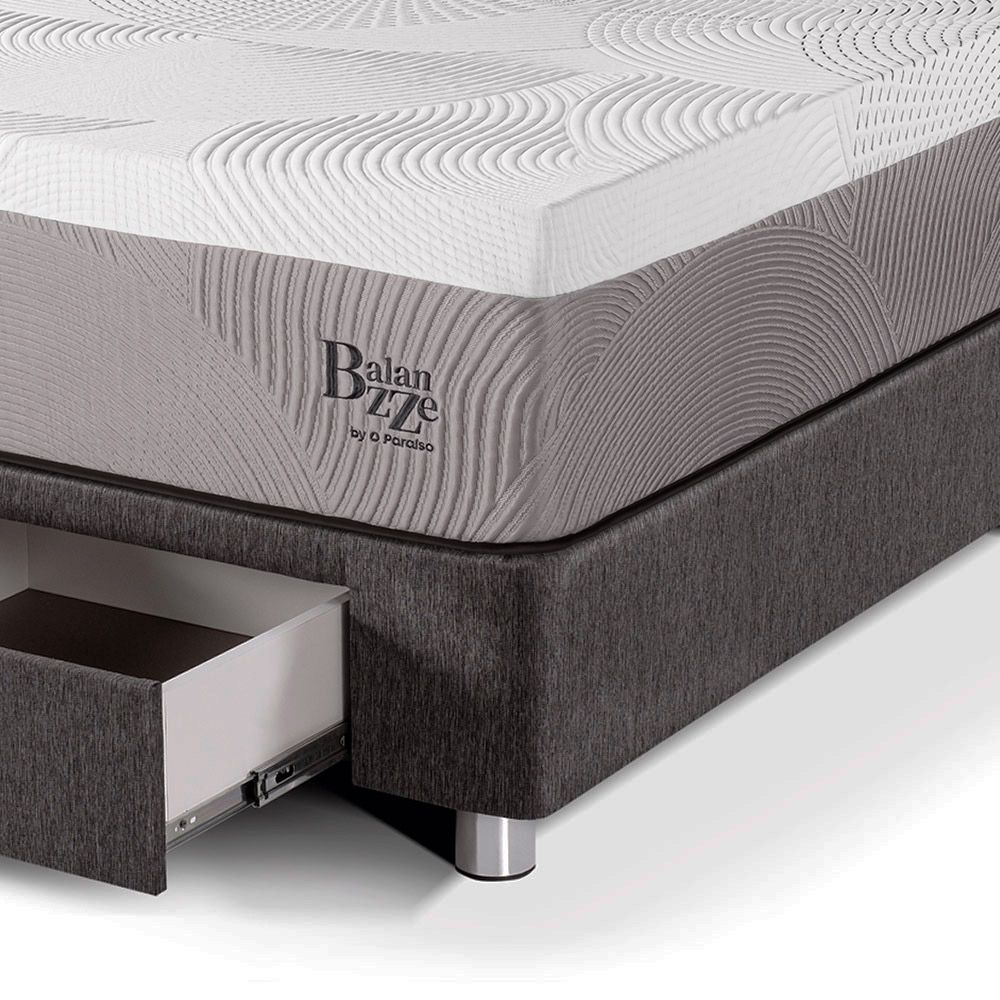 Cama Juvenil Moderna con organizador, zapatera y cajón Morfeo color  Macadamia/Gris TU MESITA - Promart