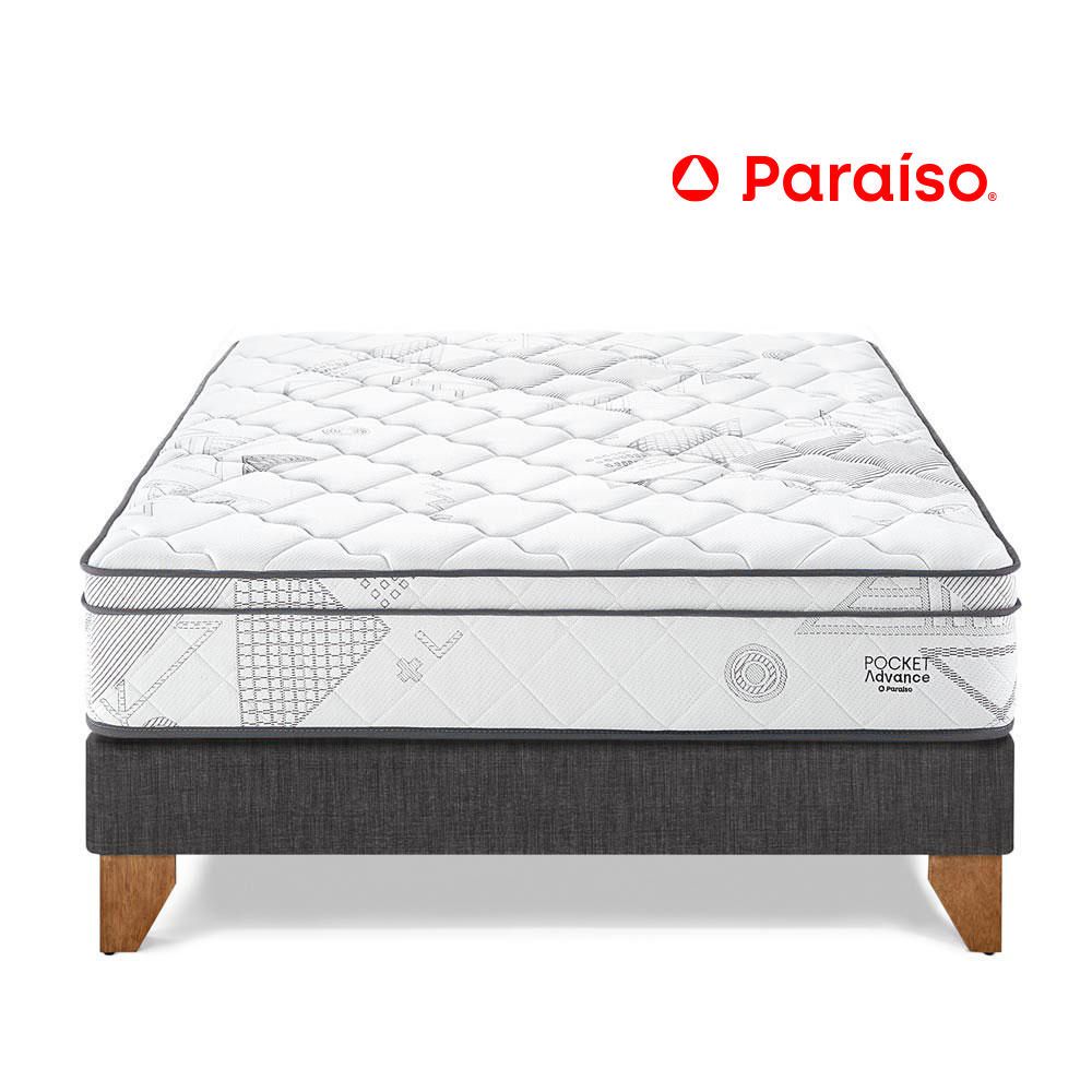 Cama Europea Pocket Advance Queen - Charcoal