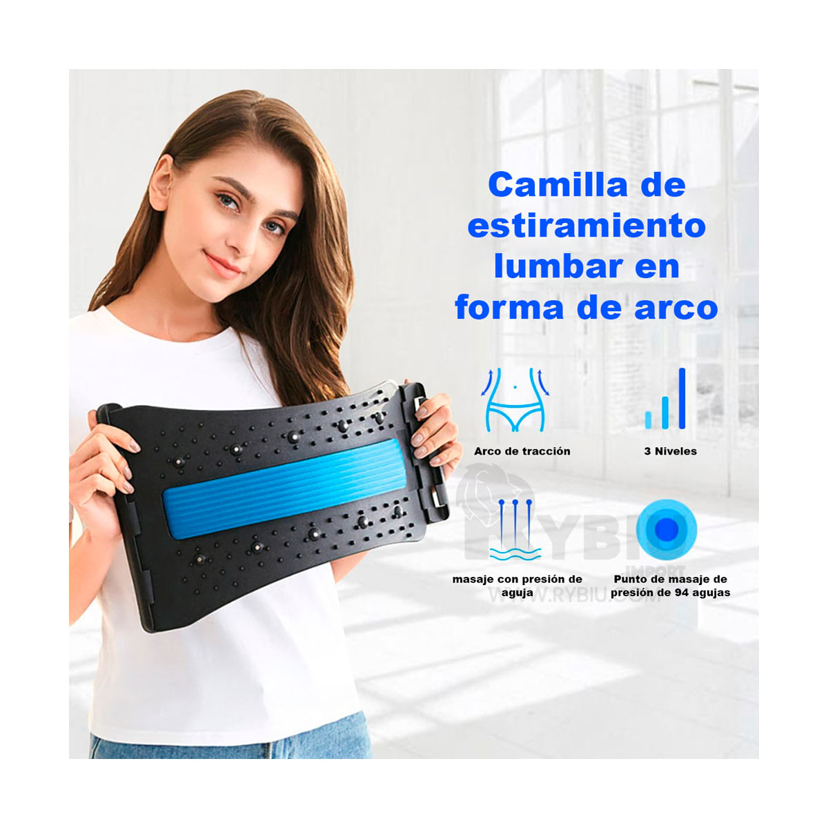 Soporte Masajeador de Espalda de Color Azul