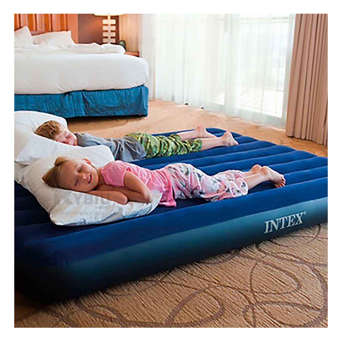 Cama Inflable de 1 Plaza Camping Grande.