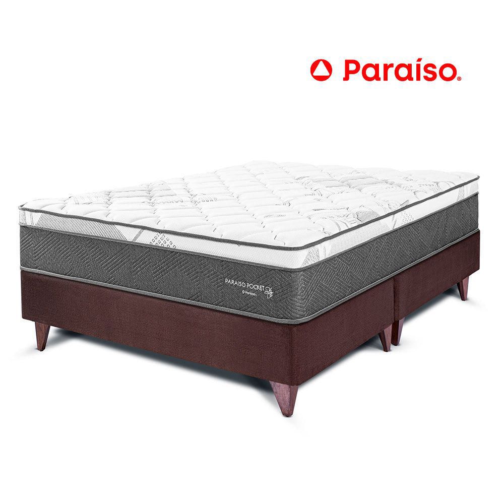 Cama Europea Paraiso Pocket Star Queen Chocolate