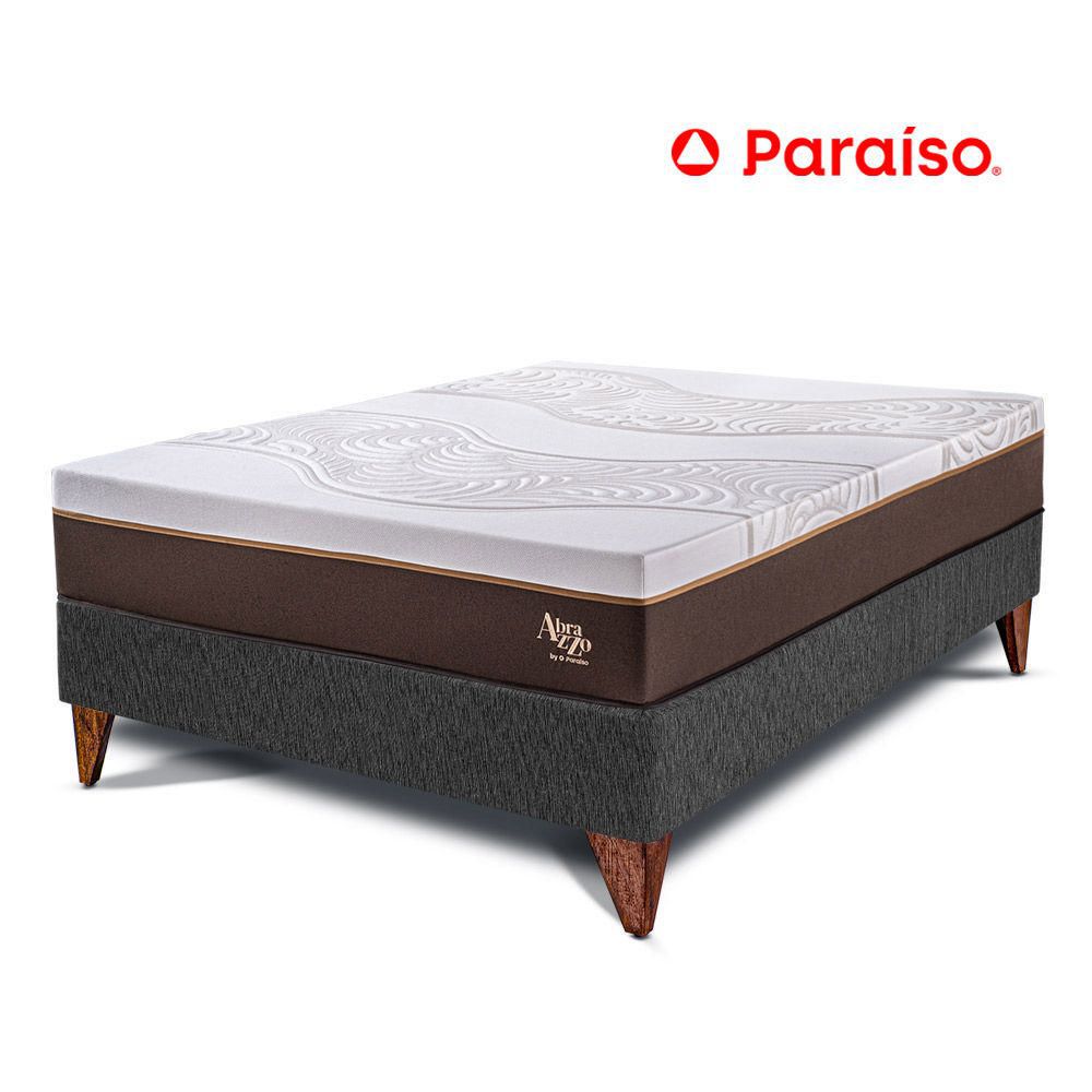 Cama Europea Royal Abrazzo 1.5 Plazas - Acero + 1 almohada viscoelástica + protector