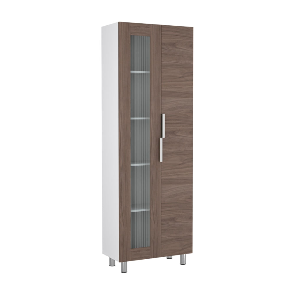 TUHOME Mueble Microondas Fendi rovere blanco