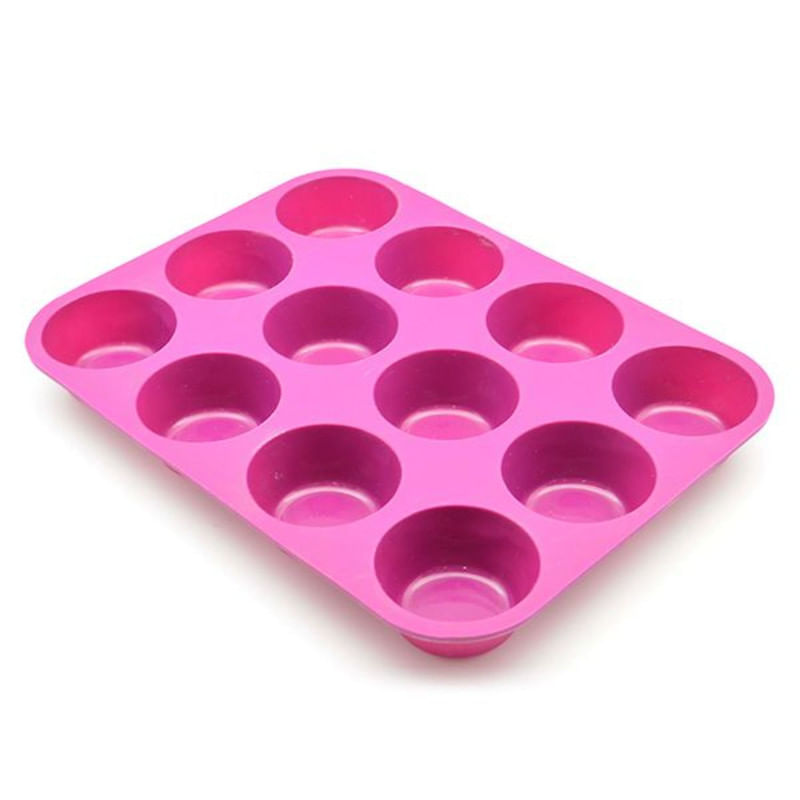 Molde De Silicona Para cupcake 12 Und 29.5 X 22.5 X 3 Cm PRESS