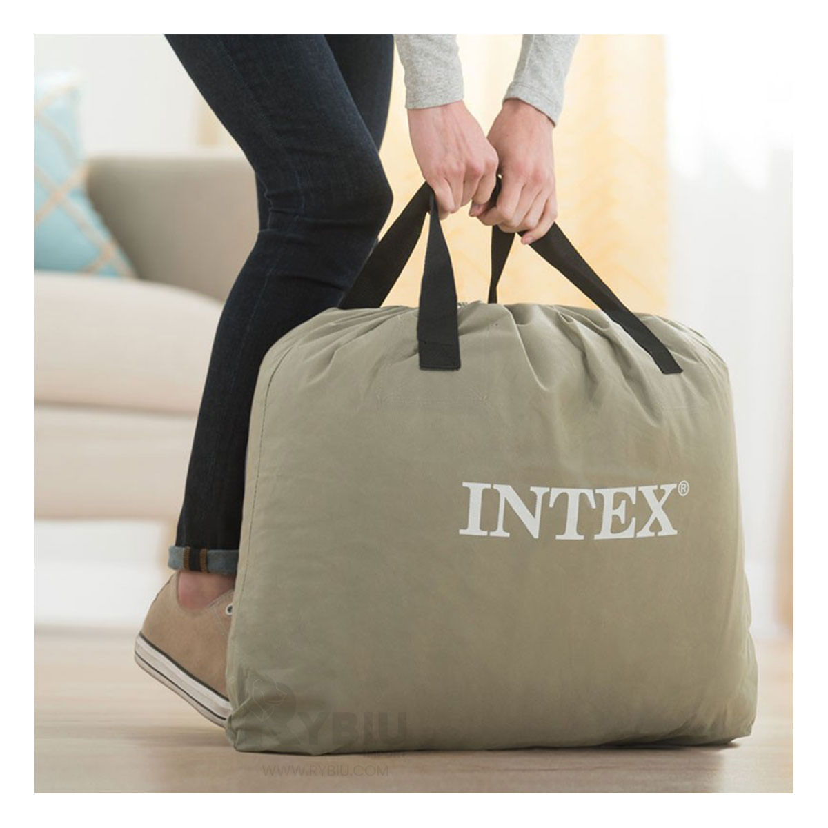 Cama Colchon Inflable Color Gris para Sala