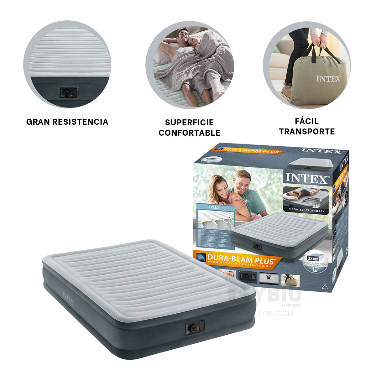 Colchon Cama Inflable Ideal y Comodo para Dormir