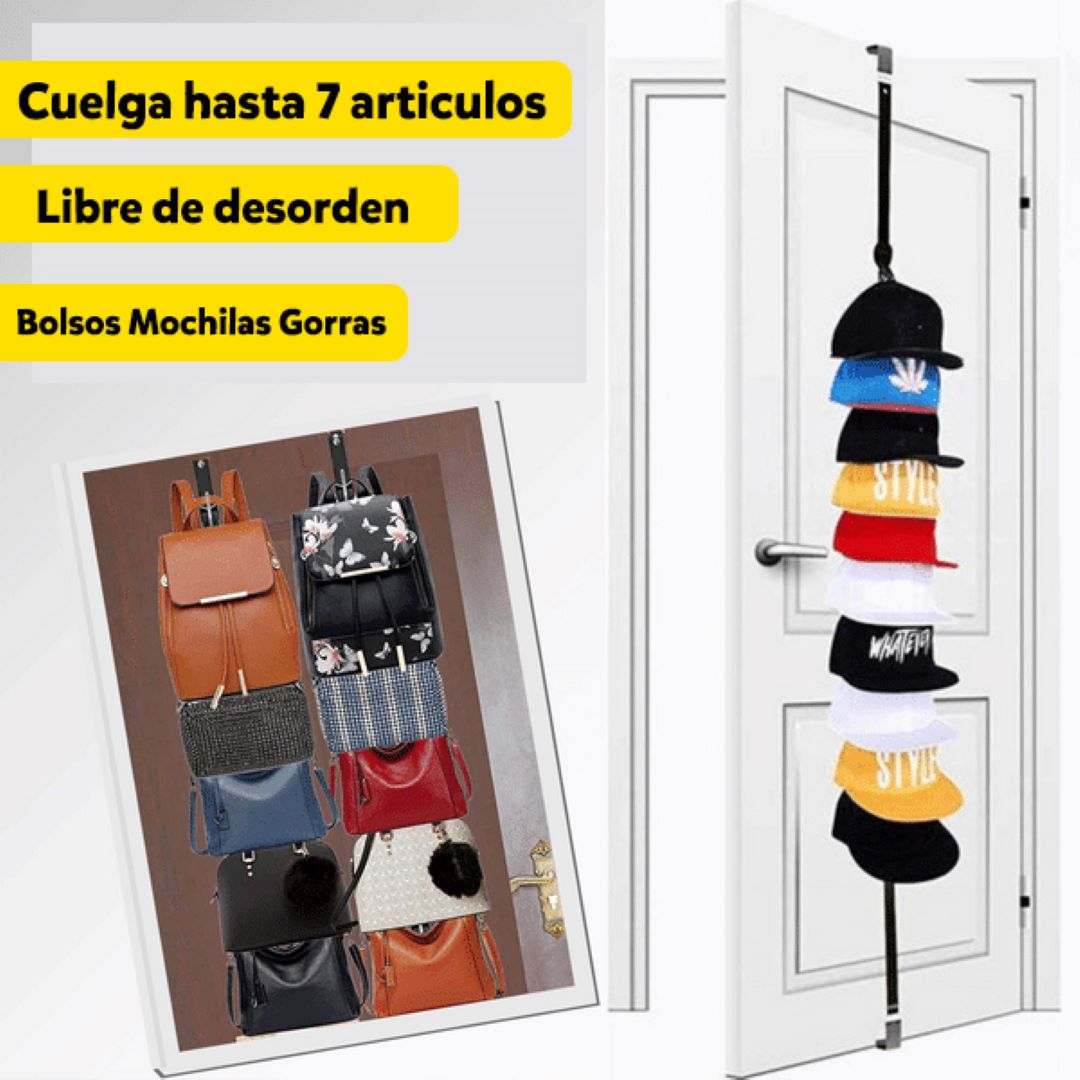 Organizador Colgador Carteras Gorros 7 Ranuras