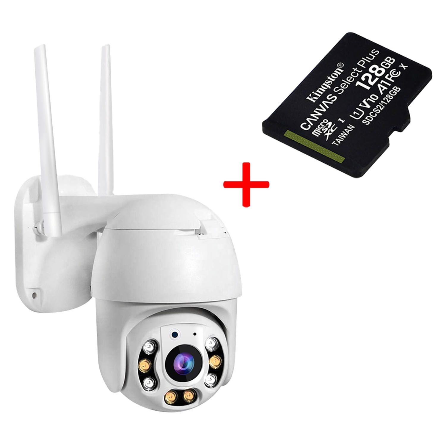 Camara Ip Exterior Wifi Sensor De Movimiento Memoria 128gb