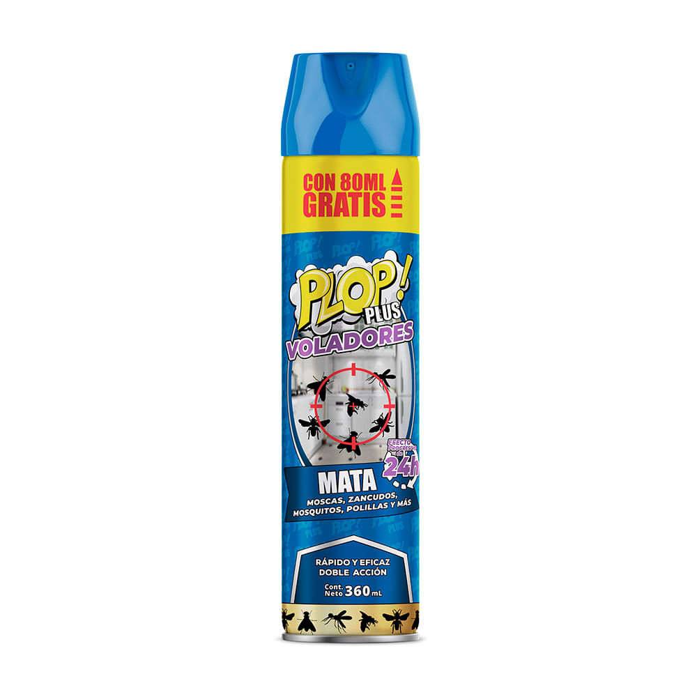 Insecticida Aerosol Plop Plus para Insectos Voladores 360ml