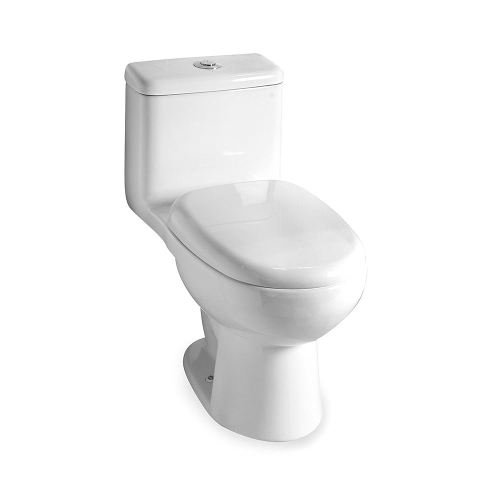 Inodoro One Piece Bali + Asiento Blanco Vainsa