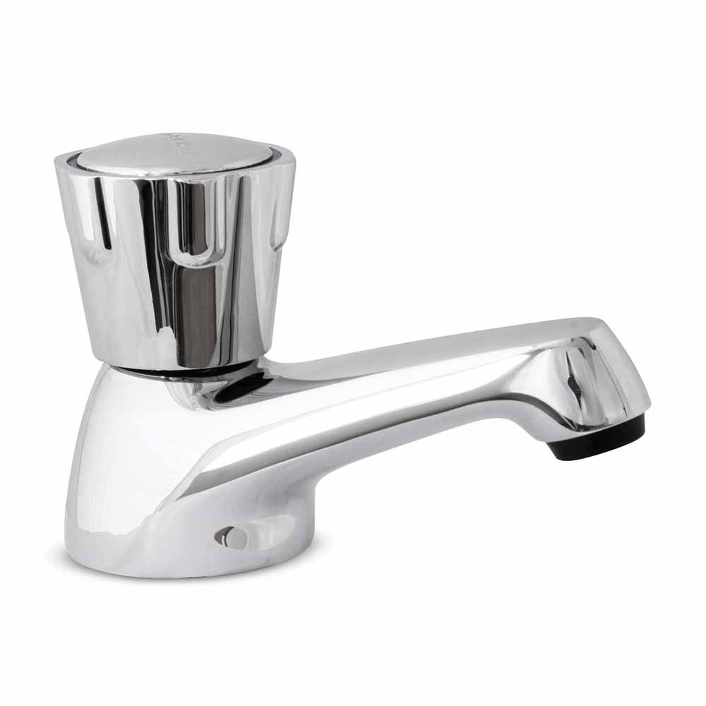 Llave de Lavatorio Trebol Eco Grande Baja Plata Cromada