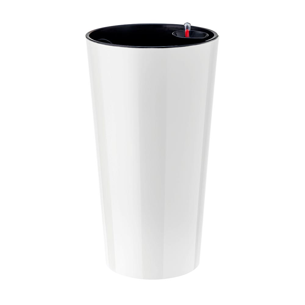 Maceta redonda marfil 26x46cm c/sist. Riego - Bla Reyplast