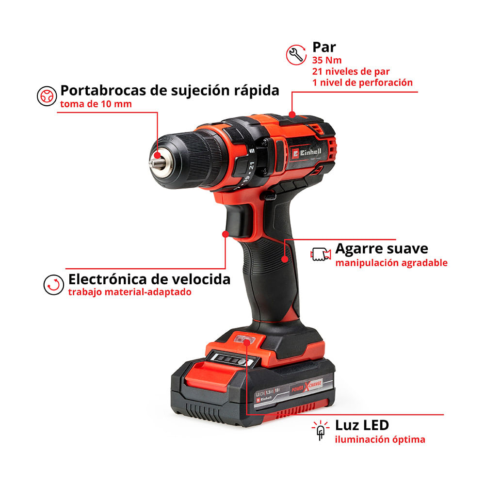 Foco de trabajo compatible con batería Einhell Power X