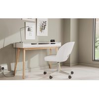 Escritorio Vintage Moderno Nieves Blanco 120cm