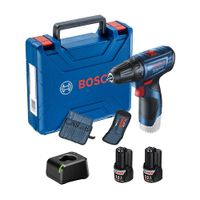 Taladro atornillador Bosch GSR 120-LI 2 baterías + 23 accesorios + maletín