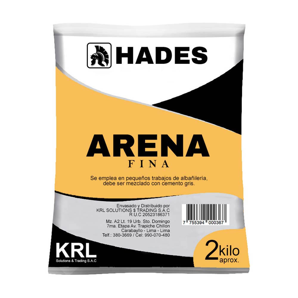 Arena fina 2 kilos Hades