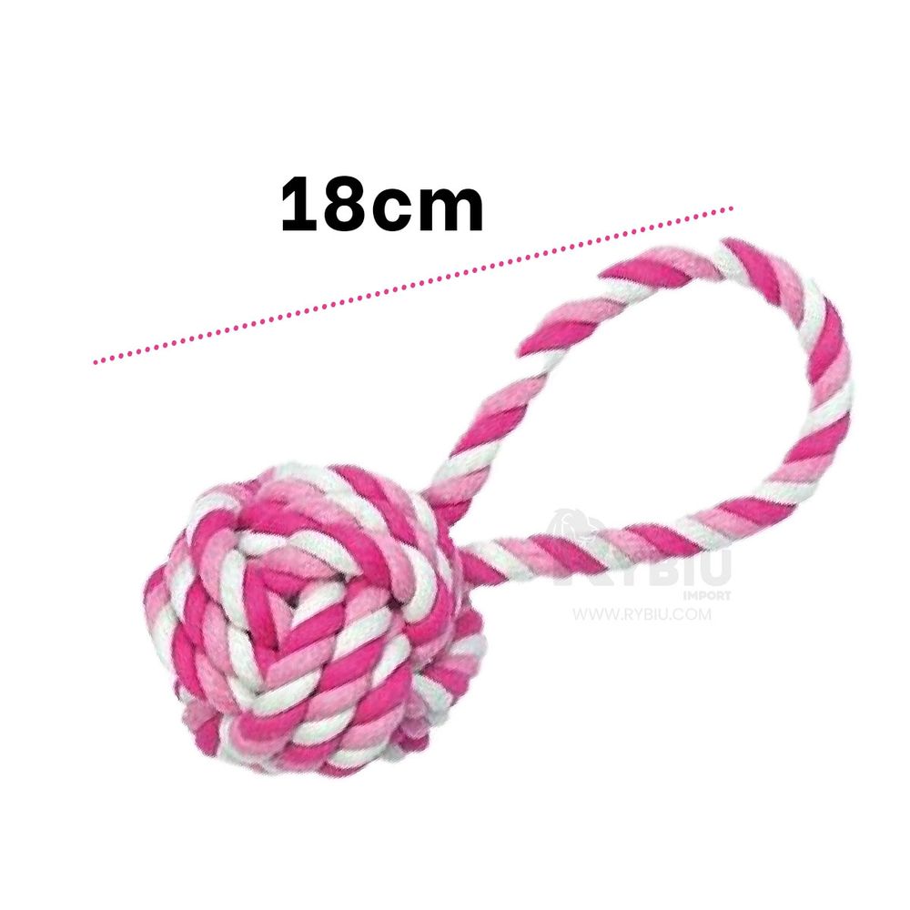 Juguete para Perros Soga con Pelota Rosa GENERICO