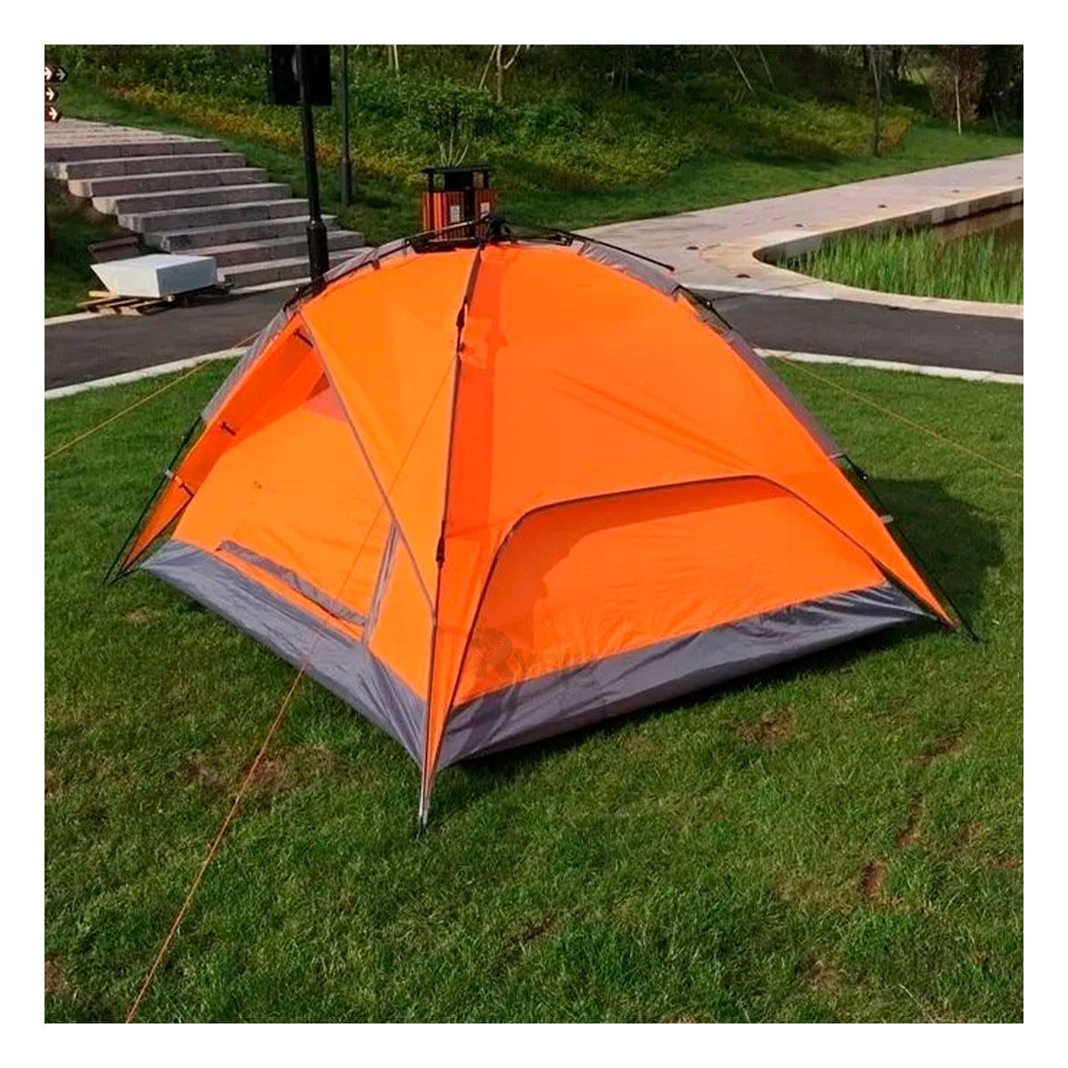 Bonita Carpa 4 Personas Anaranjado Grande para Naturaleza