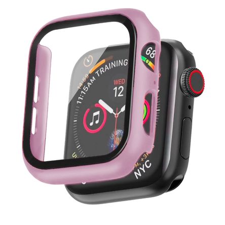 Case 360 Glass Compatible con Apple Watch 45mm Fucsia