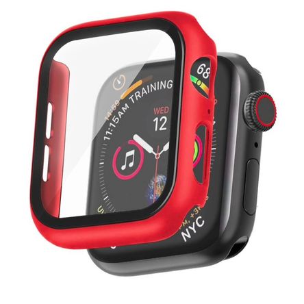 Case 360 Glass Compatible con Apple Watch 38mm Rojo