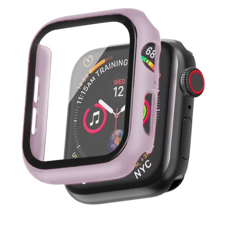 Case 360 Glass Compatible con Apple Watch 38mm Rosado