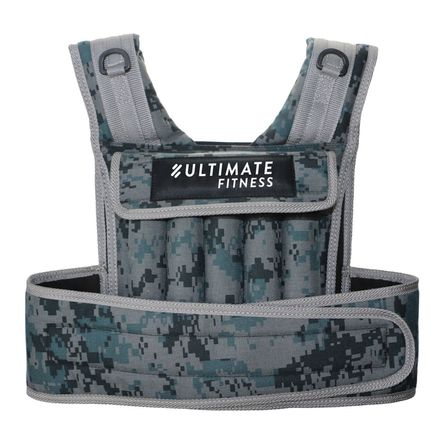 Chaleco Peso 20 kg Intercambiable Pro Camuflaje ULTIMATE FITNESS