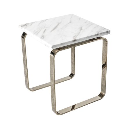 Mesa Lateral Decor Mesas Silver Blanco