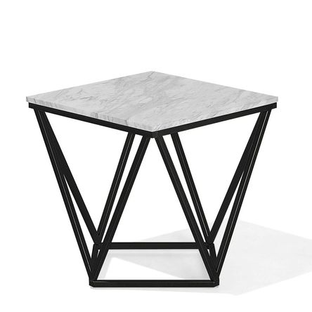 Mesa Lateral Decor Mesas Spike Black Blanco