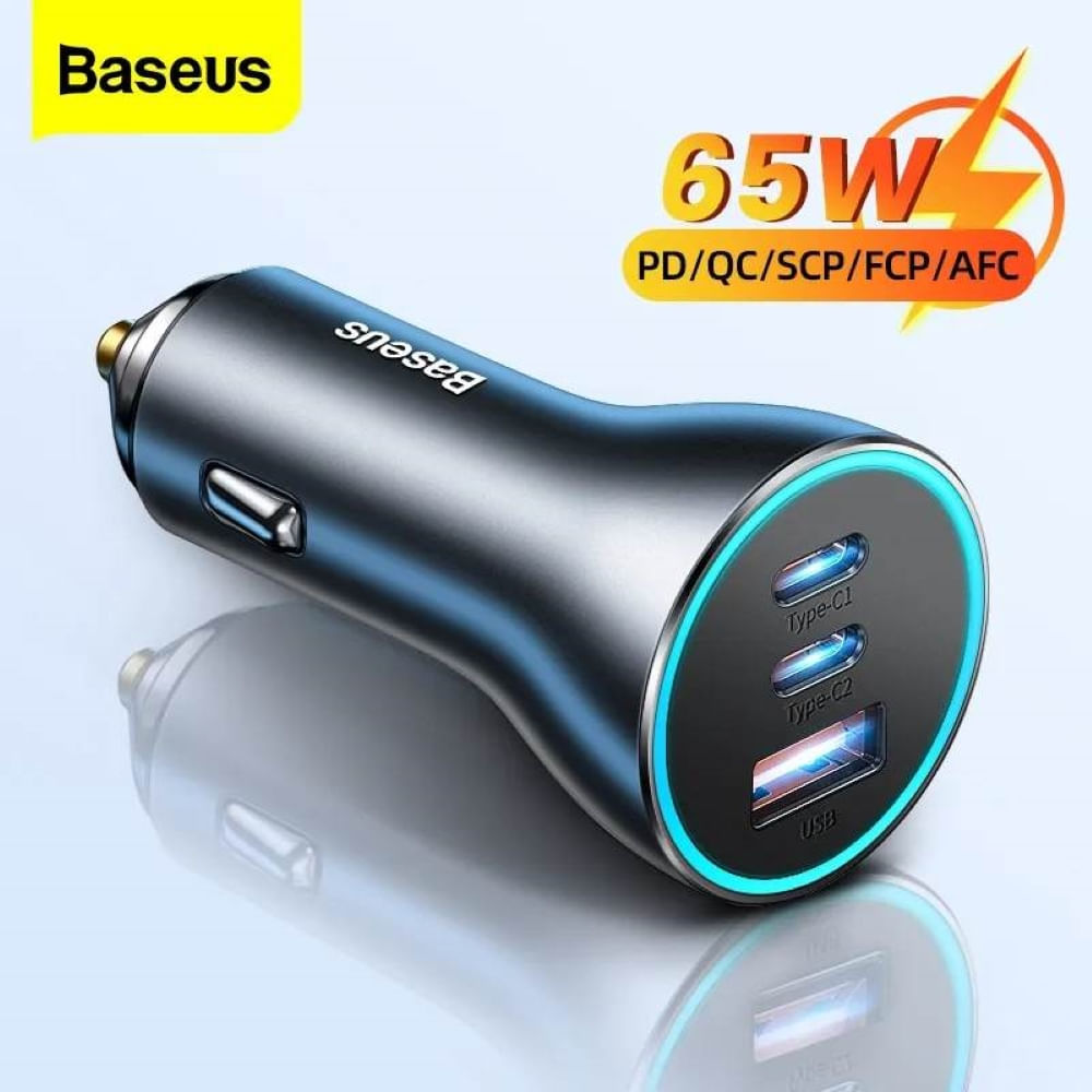 Cargador De Carro 65W USB-C PD BASEUS - Promart