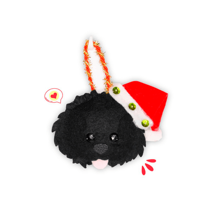 Colgante Navidad Dog Lover Khurmi Bichón Negro Hecho a Mano KHURMI MASCOTAS