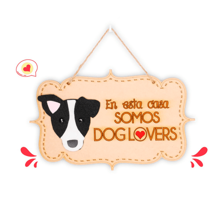 Colgante Trupán Dog Lover Khurmi Jack Russell Negro/Blanco Hecho a Mano KHURMI MASCOTAS