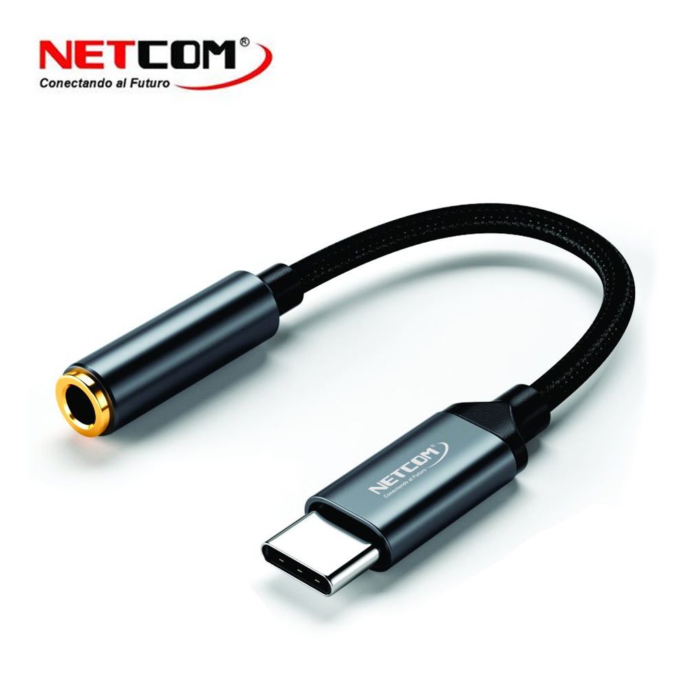 Cable Adaptador TIPO C a JACK 35mm TRRS NETCOM Audio - Promart